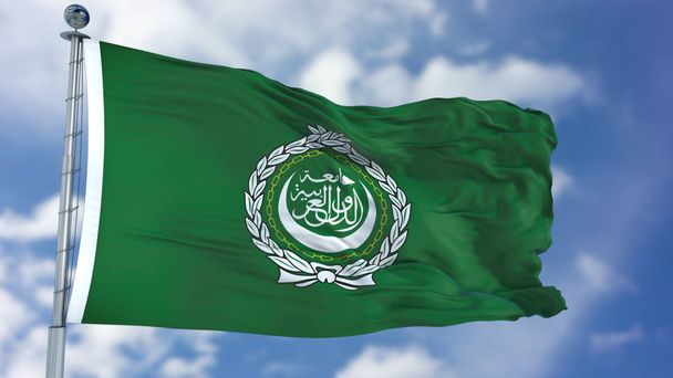 Arab Liga hullámzó zászlaja - Fotó, kép