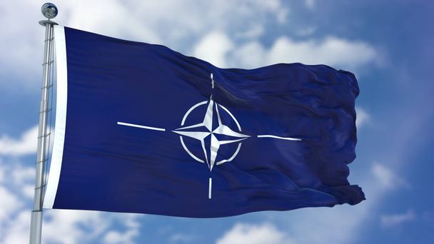 Флаг НАТО по размаху
 - Фото, изображение