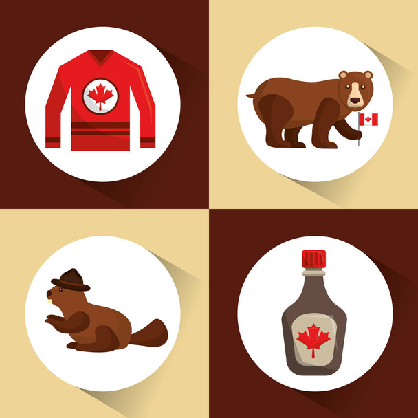 Canada país símbolos
 - Vector, imagen
