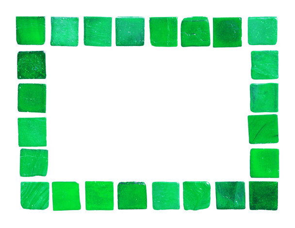 Marco de baldosas de cerámica verde
 - Foto, Imagen