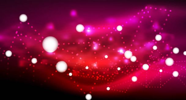 Блискучі зірки, неонове сяюче цифрове підключення світлових точок
 - Вектор, зображення