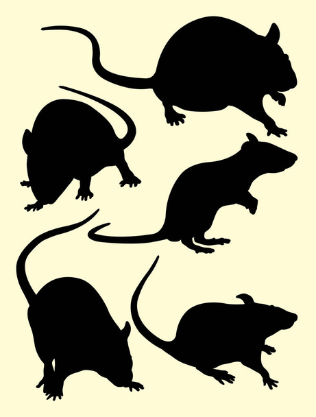 Mouse silhouette 05.  Vector, illustration. Good use for symbol, logo, web icon, mascot, sign, or any design you want. - Vector, Image