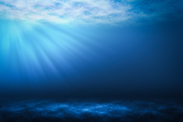 Rayo de sol Fondo submarino abstracto en el mar
. - Foto, imagen