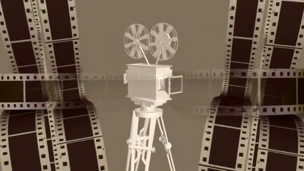 Old school kamery wideo ruchu tła - Materiał filmowy, wideo