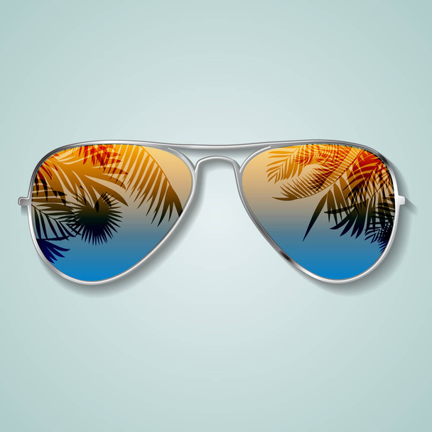 Summer glasses background - ベクター画像