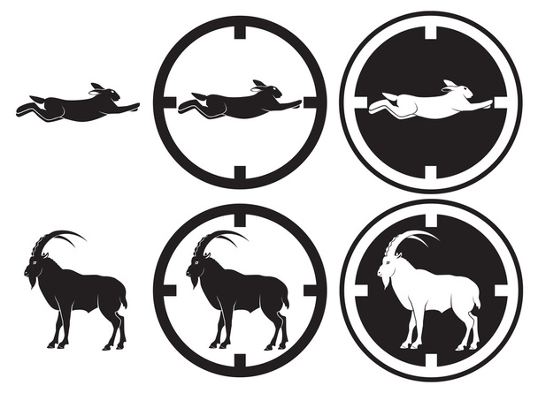 La figura muestra la liebre y la cabra
 - Vector, Imagen