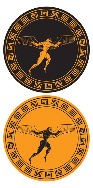 The figure shows the mythical character Icarus - Vector, Image