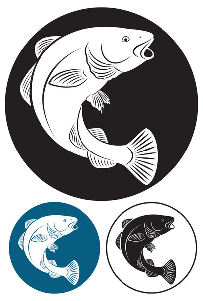 The figure shows a cod fish - Vector, Image