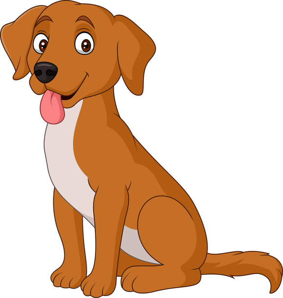 Cartoon dog isolated on white background - Vector, afbeelding