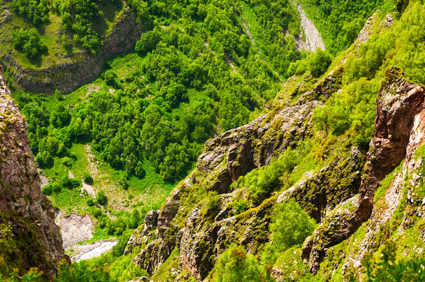 The majestic and beautiful view of Caucasian Mountains in summer time. Gudauri, Georgia. - Foto, Imagen