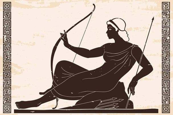 Antik Yunan çizim. - Vektör, Görsel