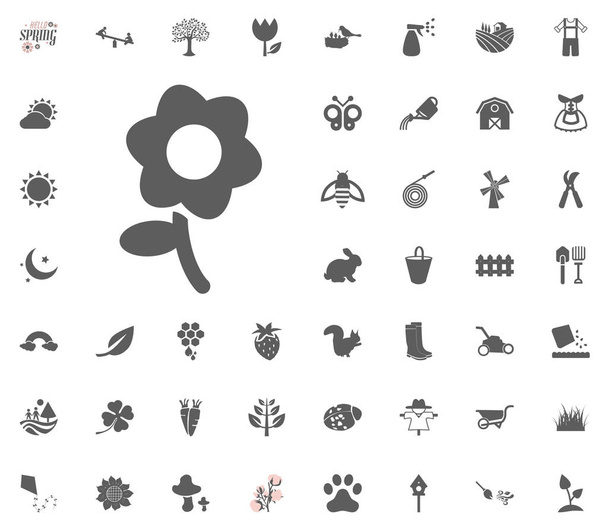 Icona del fiore. Set di icone per illustrazione vettoriale di primavera
. - Vettoriali, immagini