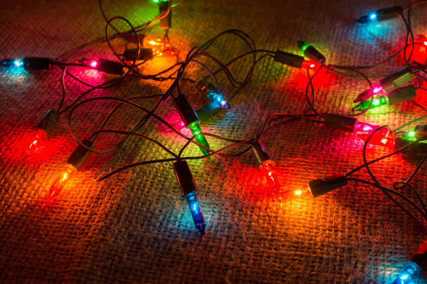 Lumières de Noël et lumières de fête d'un certain type - Photo, image