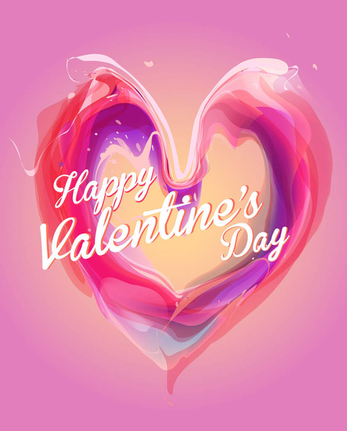 happy Valentine's day card, vector illustration - Vektor, Bild
