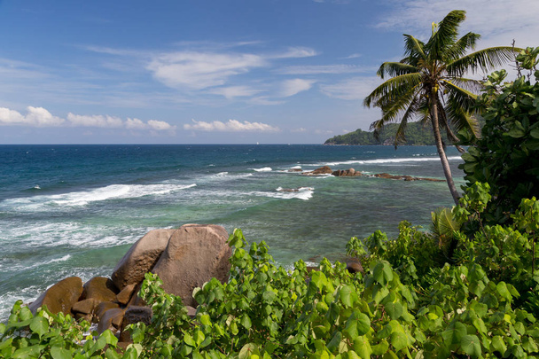 The Seychelles, one of beaches with big stones and a lot of plan - Foto, imagen