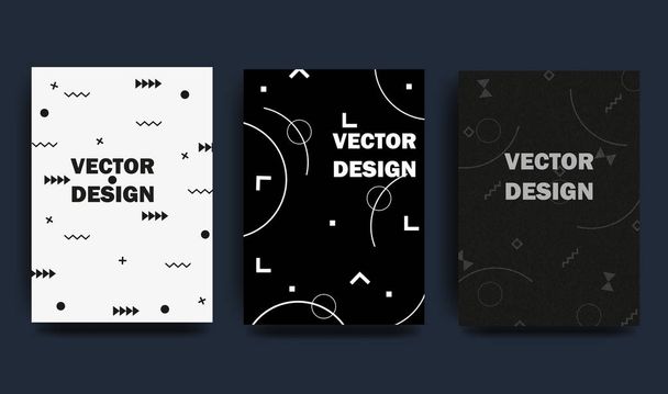Covers with minimal design. Cool geometric backgrounds for your design. Applicable for Banners, Placards, Posters, Flyers etc. - Vector, Image