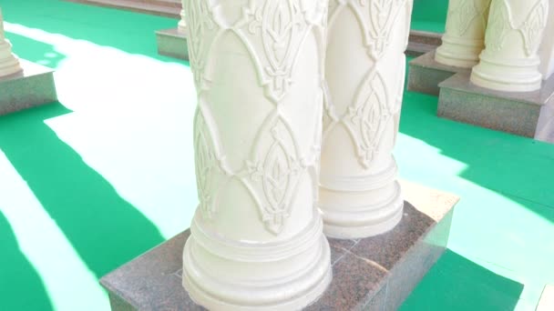 Close-Up of a White Column in the Mosque - Footage, Video