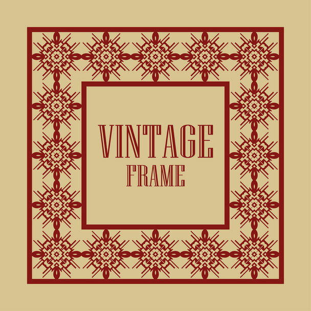Vintage ornamental frame - Vector, Image