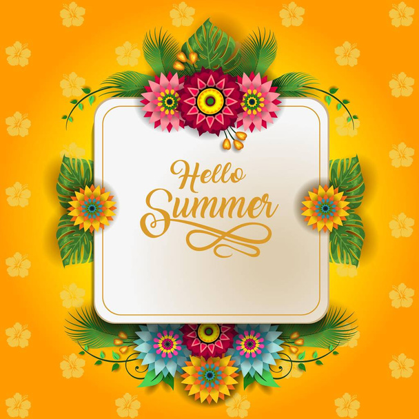 Happy Summer Flowers E - Vector, afbeelding