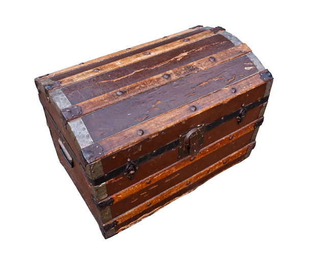 Antiguo cofre de madera
 - Foto, imagen