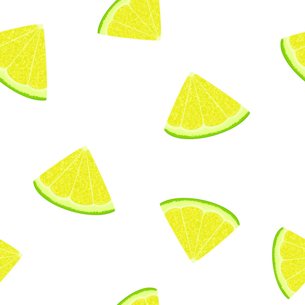 Seamless Pattern with a Slice of Lemon - Vector, Image