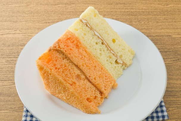 Блюдо ванильного и апельсинового шифона
 - Фото, изображение