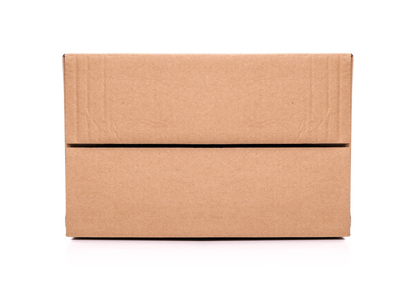 Cardboard mail box isolated on a white background. - Photo, Image