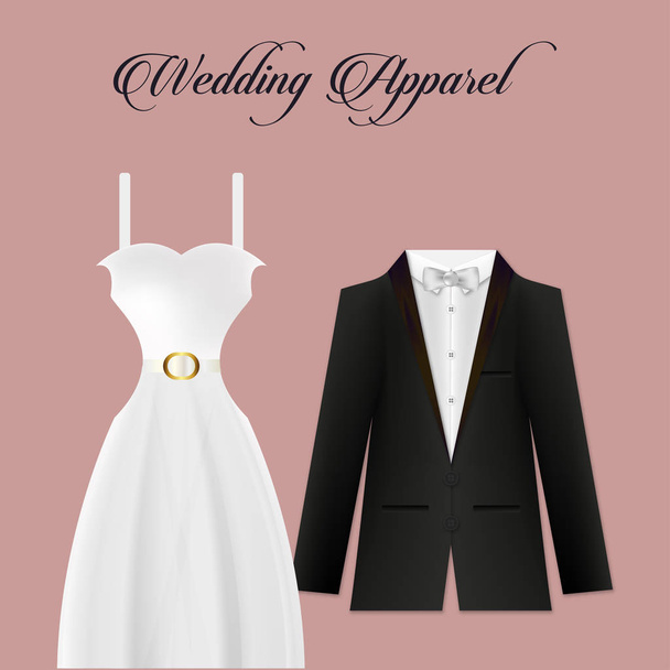 stylish wedding invitation card, vector, illustration  - Vecteur, image