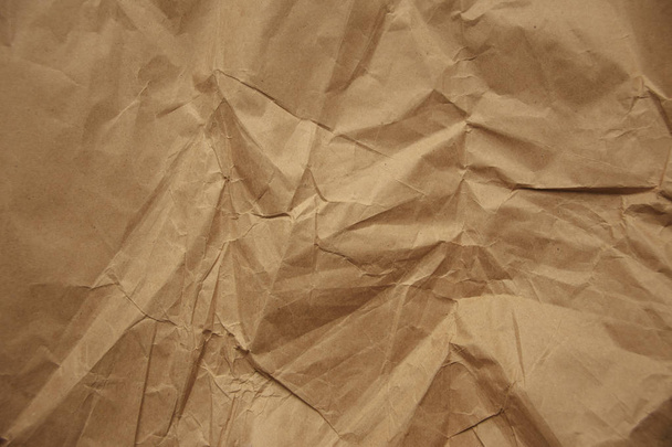 Brown áspero crumpled reciclado textura de papel
 - Foto, Imagem