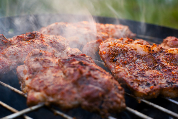 geroosterd vlees op de grill. - Foto, afbeelding
