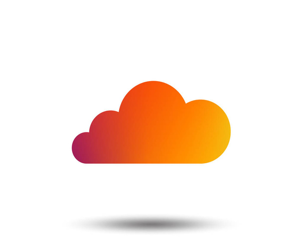 Cloud sign icon. Data storage symbol. Blurred gradient design element. Vivid graphic flat icon. Vector - Vecteur, image