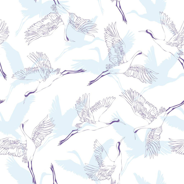 crane, pattern, vector, illustration - Vettoriali, immagini