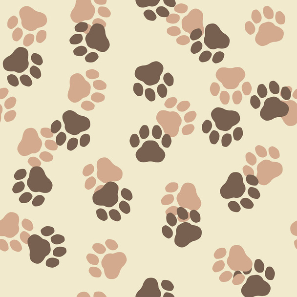 Seamless pattern: Paw prints - Vector, afbeelding