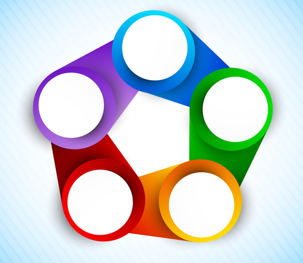 Colorful circles diagram - Vektori, kuva