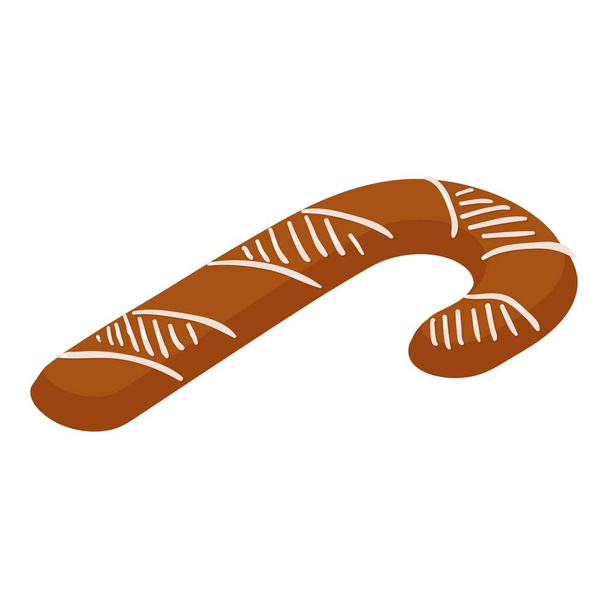 Stick gingerbread icon, isometric style - Vetor, Imagem