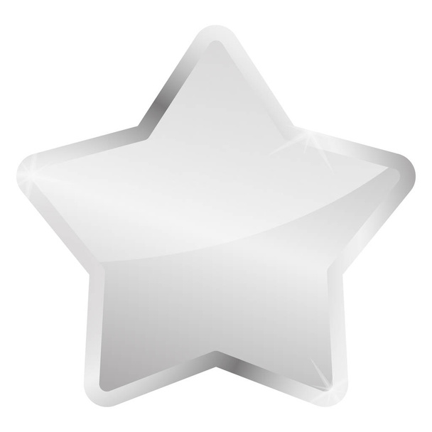 глянсовий Срібна зірка
 - Вектор, зображення