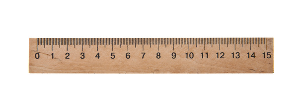 Plastic School Drawing Ruler On A White Background Stock