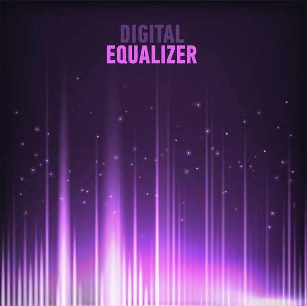 Multi color Audio waveform technology background Digital equalizer technology abstract Vector image - Vector, afbeelding