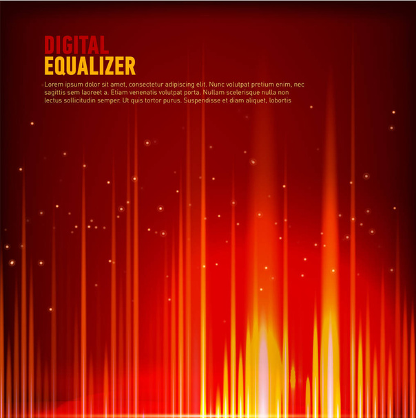 Πολλαπλών χρώμα ήχου κυματομορφής τεχνολογία ψηφιακή ισοσταθμιστή τεχνολογία αφηρημένη Vector εικόνα φόντου - Διάνυσμα, εικόνα