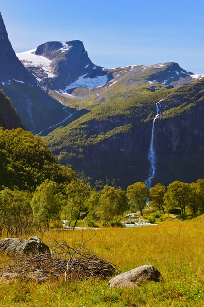 Meadow near Briksdal glacier - Norway - Fotografie, Obrázek