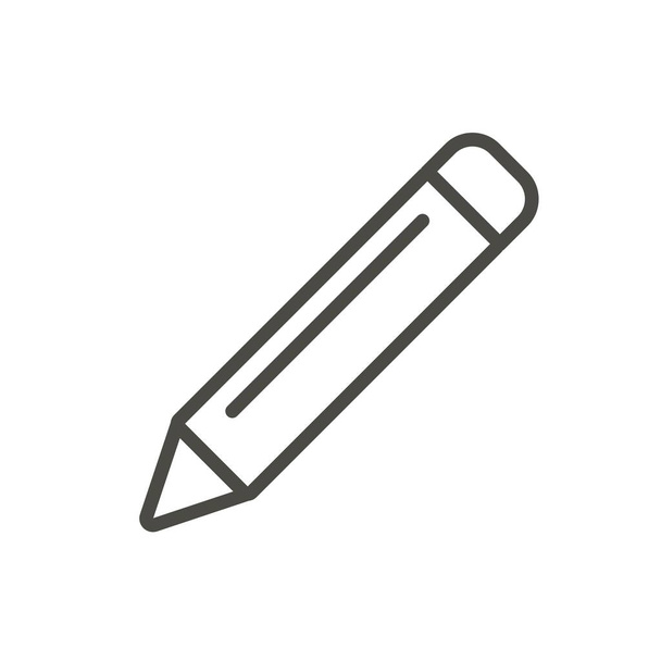 Pencil icon vector. Line drawing pencil symbol. - Zdjęcie, obraz