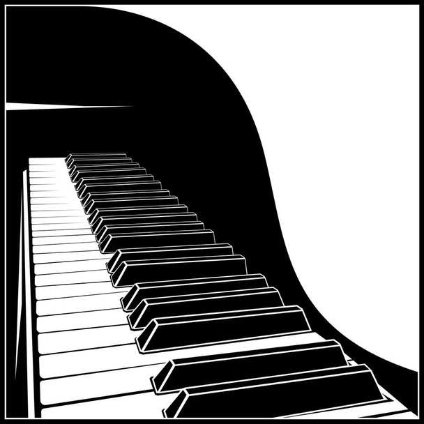 Stilizált zongora  - Vektor, kép