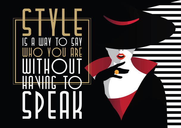 Fashion quote with woman in style pop art. - Vector, Image