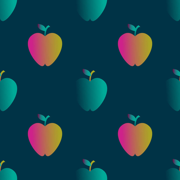 Apple gradient seamless pattern - Vektor, kép