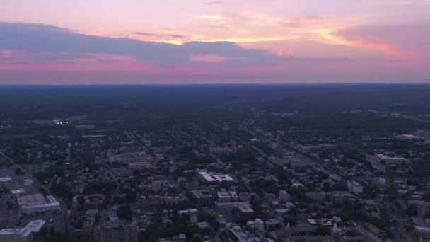 Gün batımında Newhaven şehrin havadan video - Video, Çekim