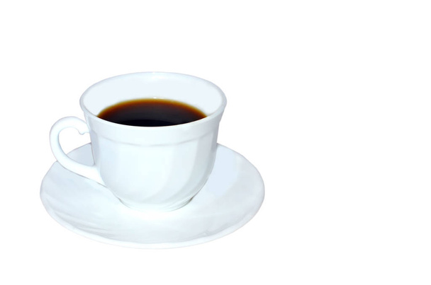 Taza blanca de café aislada sobre fondo blanco
 - Foto, imagen