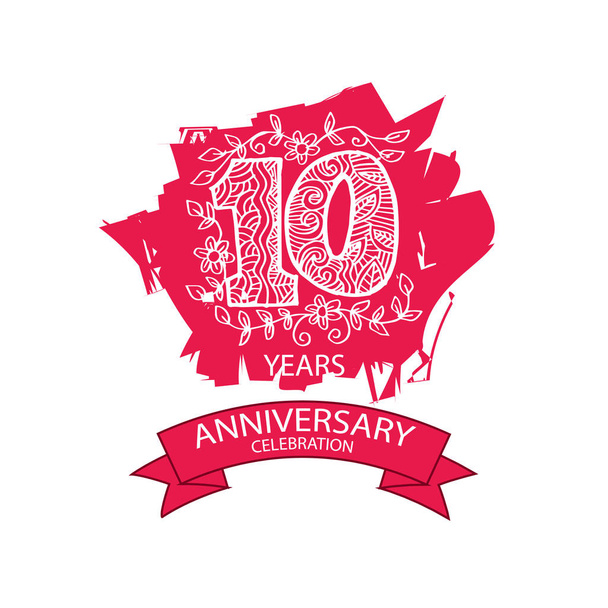 10 anos logotipo aniversário
 - Foto, Imagem