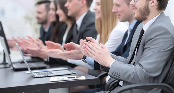 business team applauding the speaker at the meeting - 写真・画像