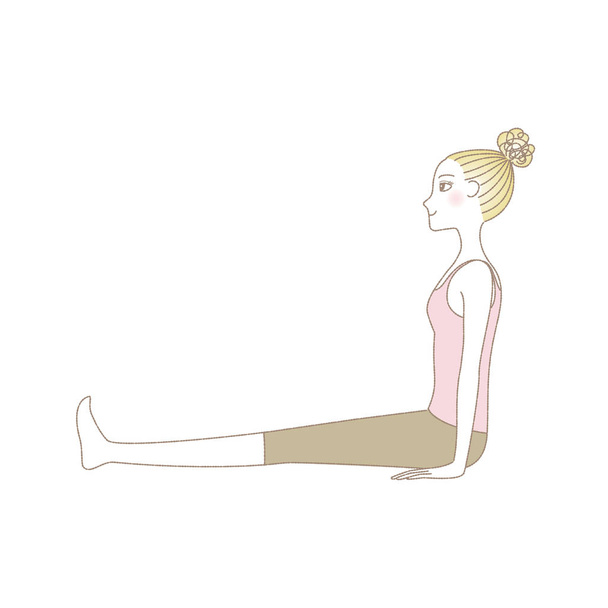 pose de yoga, femme dans la posture du personnel
 - Vecteur, image