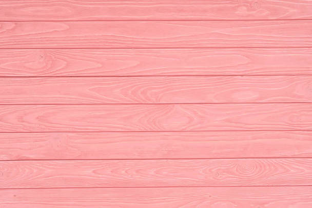 Wooden fence planks background painted in pink - Photo, Image